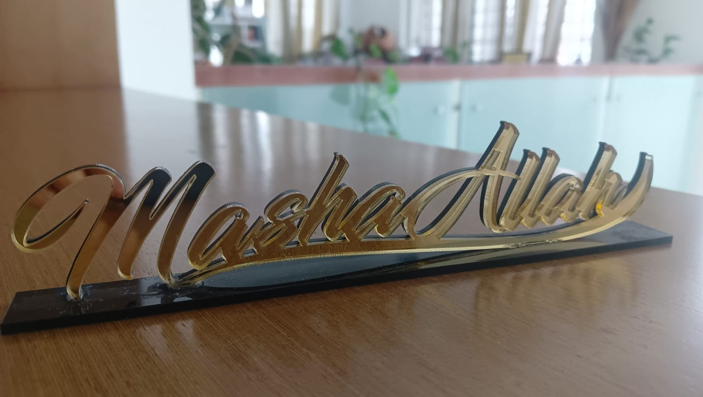 Mashallah Acrylic Decor